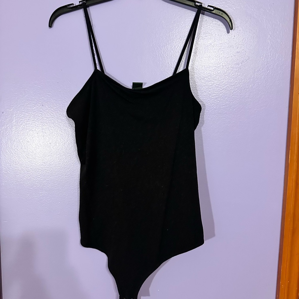 Black Bodysuit with Spaghetti Straps